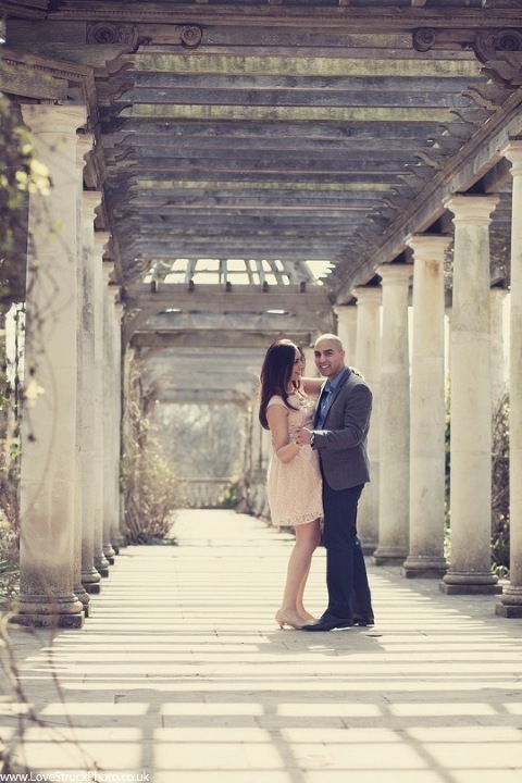 Pergola and Hill Gardens, Hampstead Heath Pre Wedding Photoshoot, London Engagement Shoot
