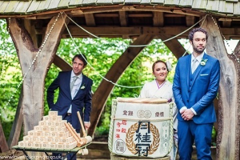 japanese wedding ceremony, quirky wedding photography, cripps barn wedding