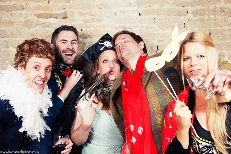 quirky wedding photobooth, cripps barn