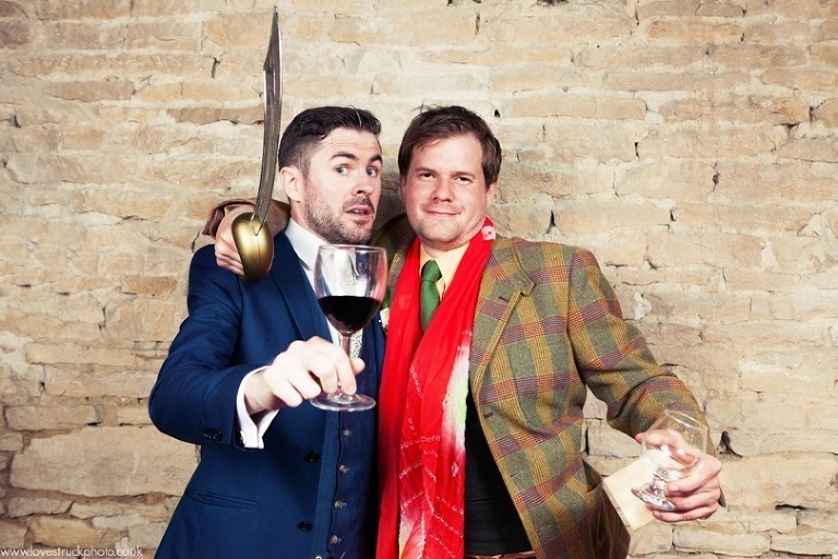 quirky wedding photobooth, cripps barn
