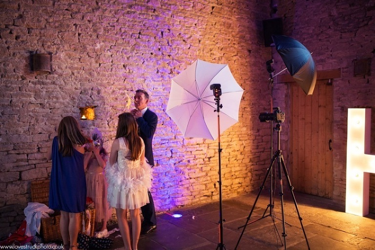 quirky wedding photobooth, cripps barn