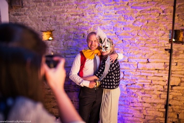 quirky wedding photobooth, cripps barn