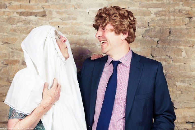 quirky wedding photobooth, cripps barn