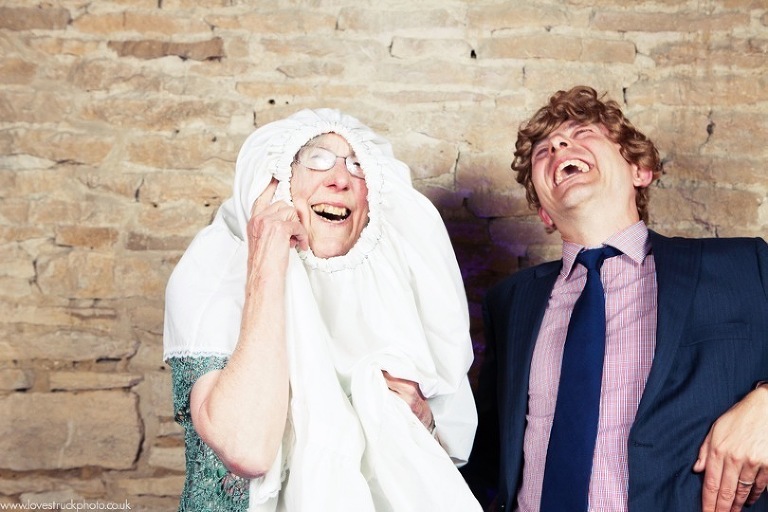 quirky wedding photobooth, cripps barn