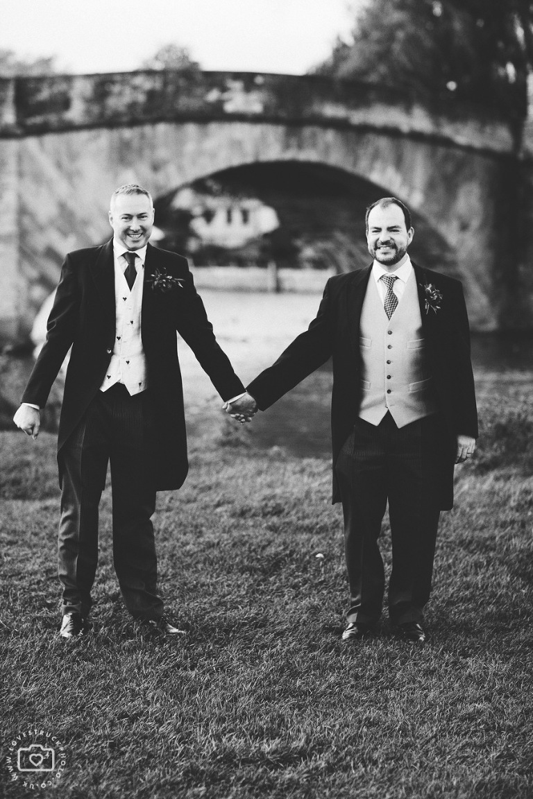 quirky gay wedding photography, civil partnership wedding photography gloucester