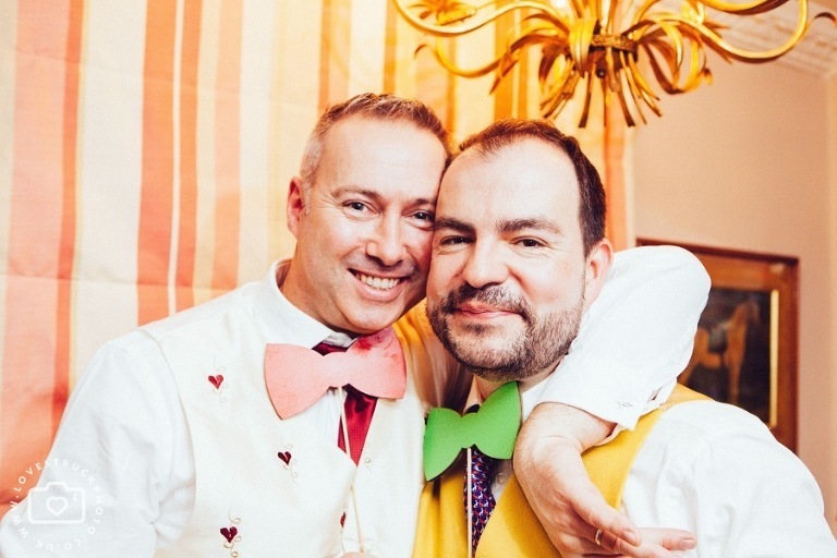 quirky gay wedding photography, civil partnership wedding photography gloucester