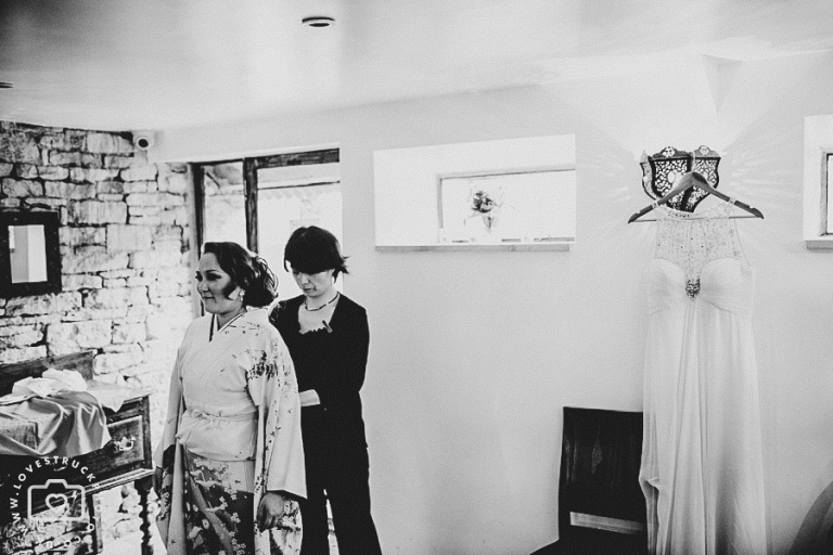 japanese wedding preparations, japanese wedding ceremony in cripps barn