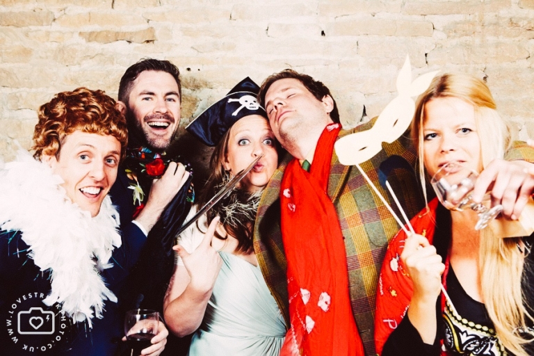 funny wedding photobooth, quirky wedding photobooth in cripps barn