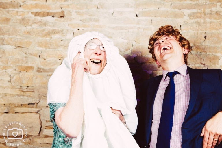 funny wedding photobooth, quirky wedding photobooth in cripps barn
