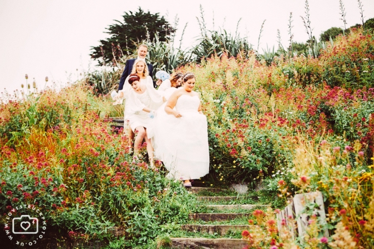polhawn fort wedding, outdoor wedding ceremony, destination wedding photography, cornwall seaside wedding