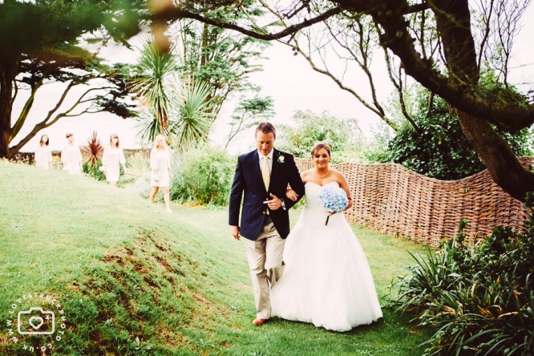 polhawn fort wedding, outdoor wedding ceremony, destination wedding photography, cornwall seaside wedding