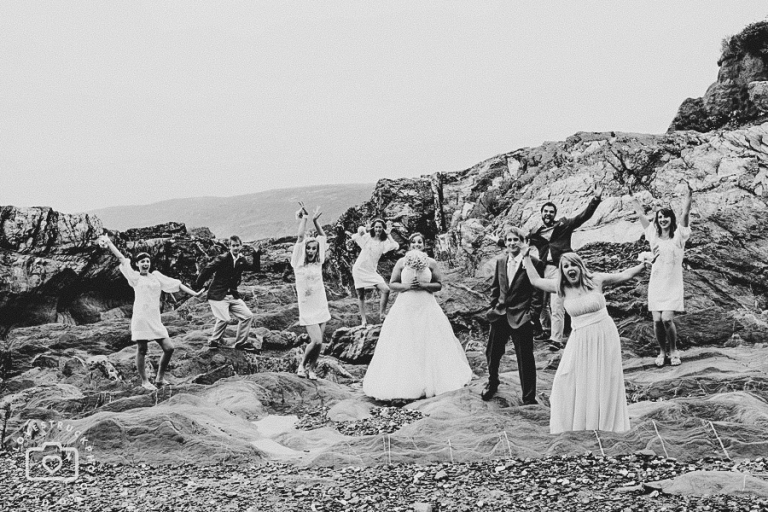 seaside cornwall wedding, seaside wedding portraits