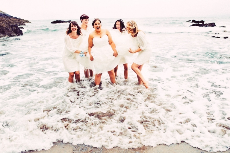 seaside cornwall wedding, seaside wedding portraits