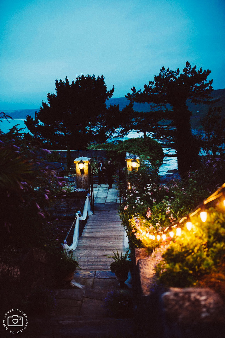 polhawn fort cornwall at night