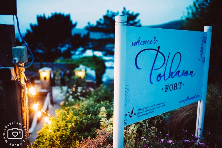 polhawn fort cornwall at night