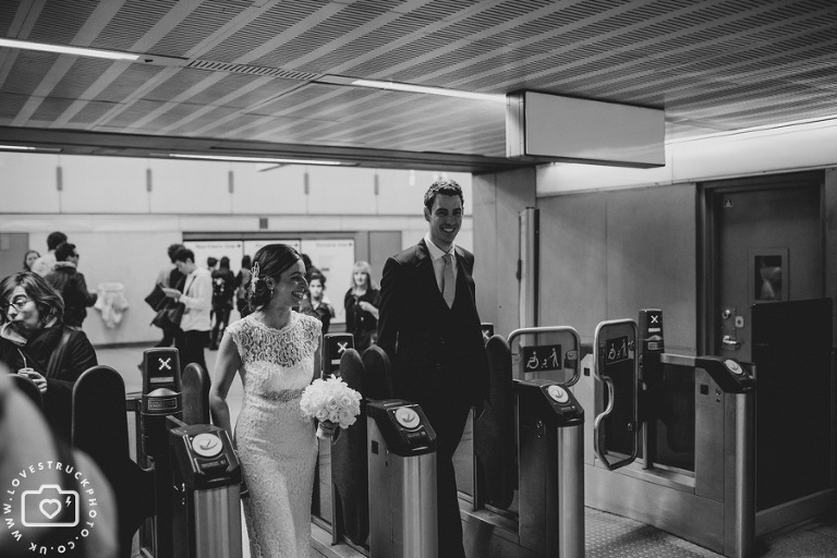 London St Pancras Hotel Underground Wedding Photography