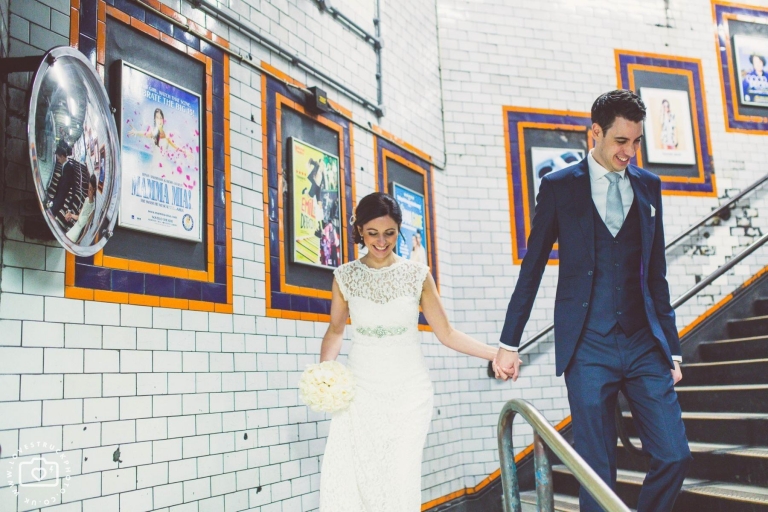 London Underground Bride and Groom