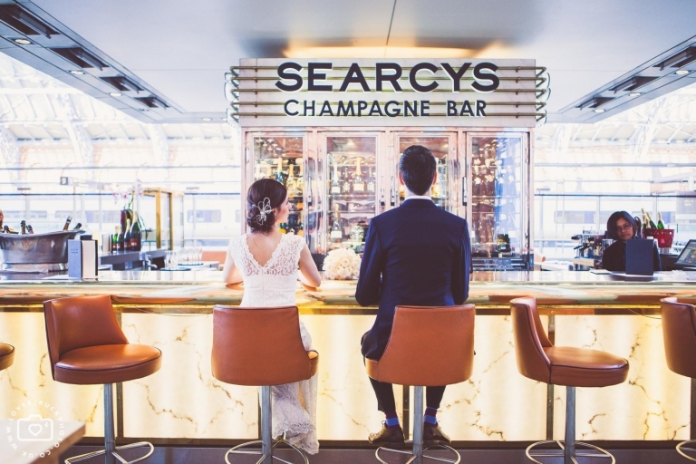 London St Pancras Hotel Wedding, London Underground Wedding Photos