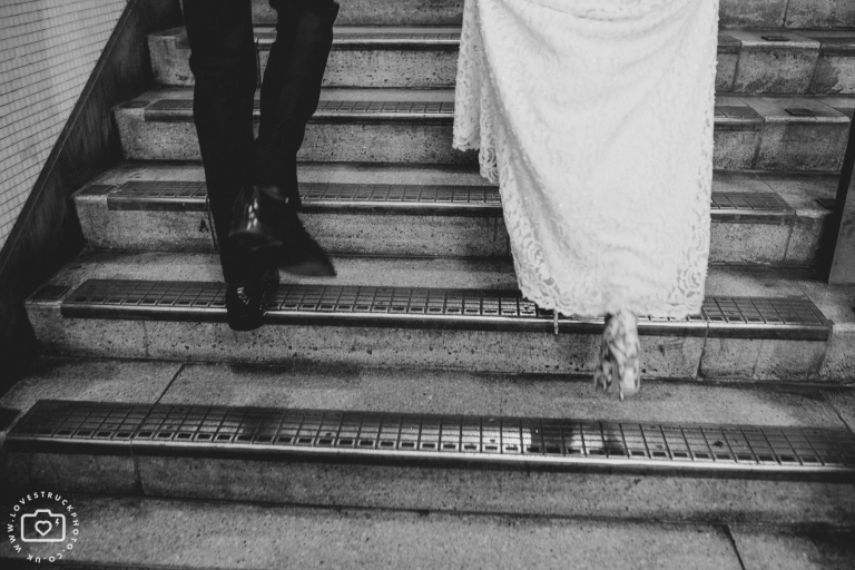 London Underground Wedding Photos, London Underground Bride And Groom