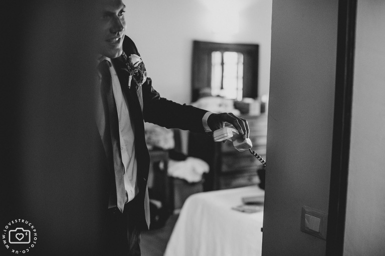 Destination Wedding Photographer, Groom Preparations Italy