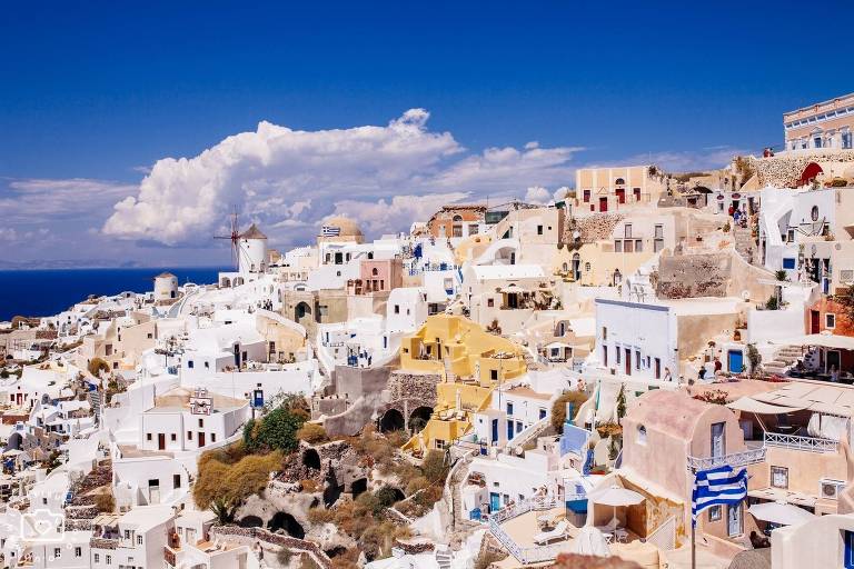 Santorini Destination Post Wedding Portrait Shoot