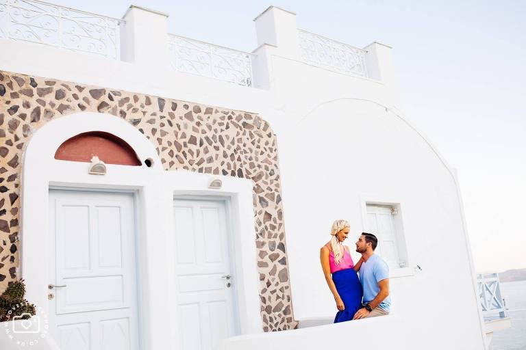 Santorini Oia Portrait Post Wedding Shoot