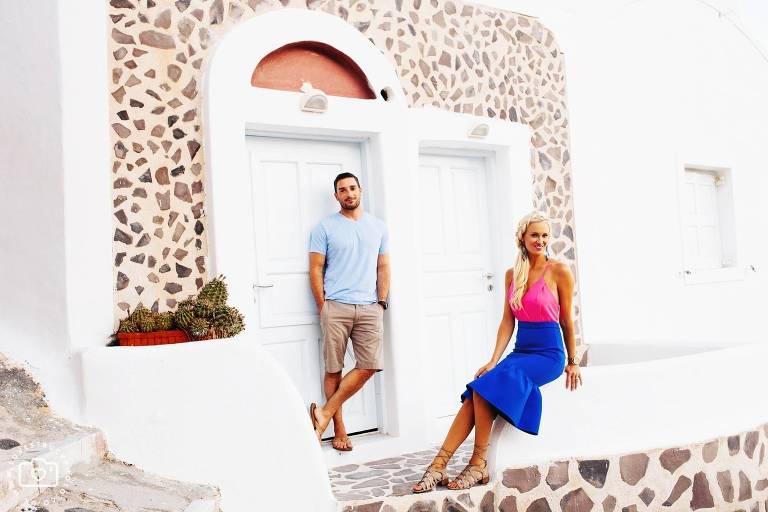 Santorini Oia Portrait Post Wedding Shoot