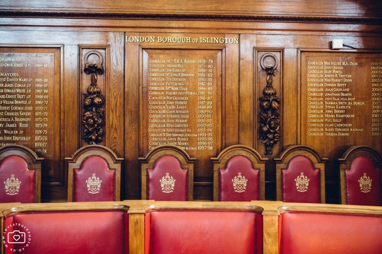 Islington town hall wedding, quirky wedding photography