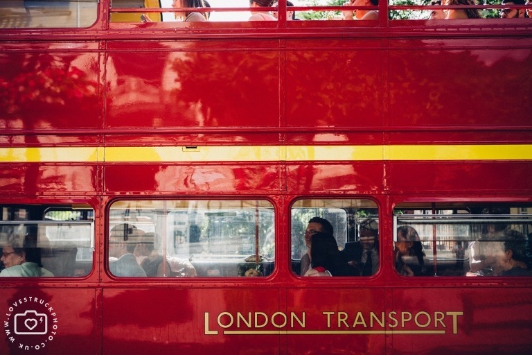 Islington Town Hall Wedding, Rock N Roll Wedding, alternative london wedding, islington town hall wedding ceremony photos, vintage red london bus