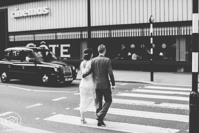 The Brewery Alternative Wedding, quirky wedding montcalm hotel london, alternative wedding couple, tattooed bride photos