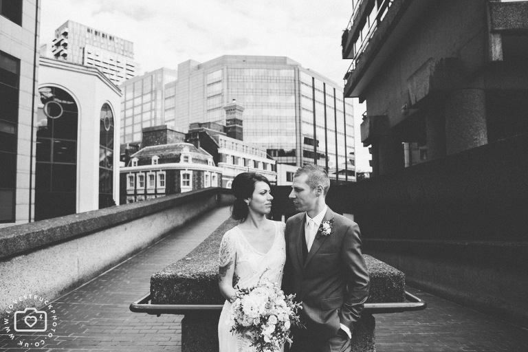 The Brewery Alternative Wedding, quirky wedding montcalm hotel london, alternative wedding couple, tattooed bride photos
