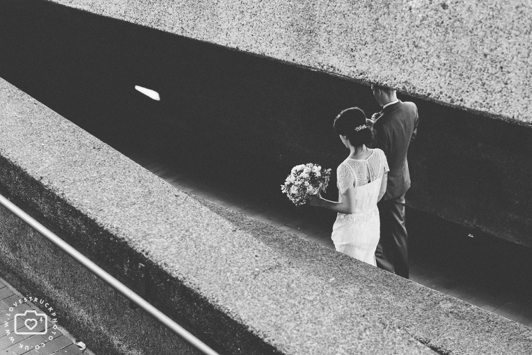 The Brewery Alternative Wedding, quirky wedding montcalm hotel london, alternative wedding couple, tattooed bride photos, wedding photoshoot barbican london
