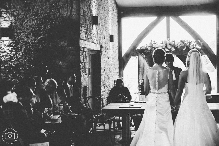 same sex wedding, lesbian wedding cripps barn, gay weddings gloucestershire