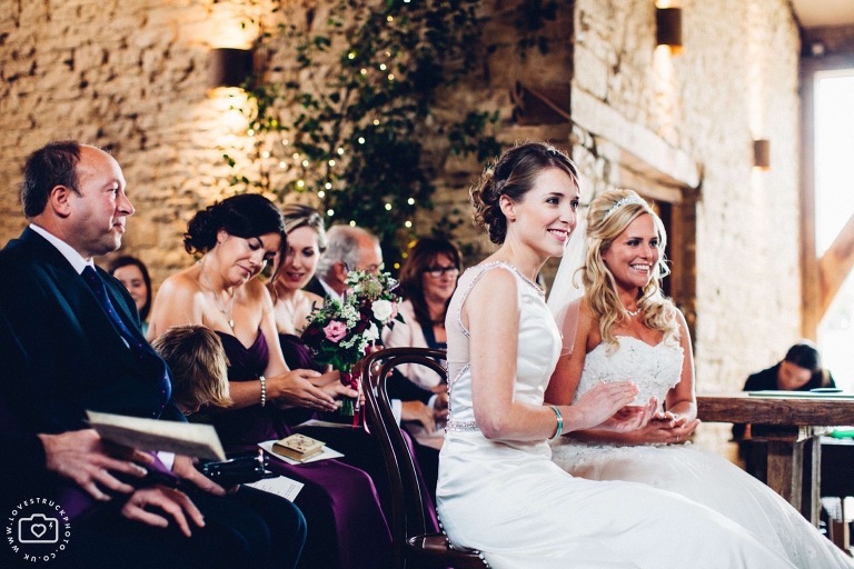 same sex wedding ceremony, barn wedding cotswolds, cripps barn wedding