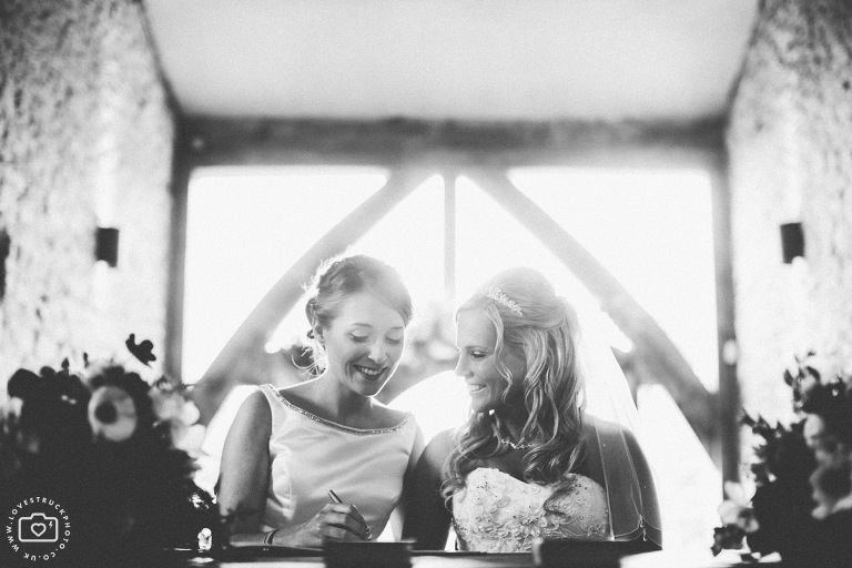barn wedding cotswolds, cripps barn wedding, same sex wedding ceremony