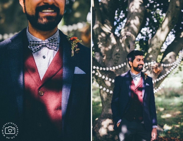 Outdoor tree wedding in london, regents park wedding, quirky london wedding