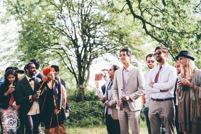 quirky outdoor london wedding, regents park wedding ceremony