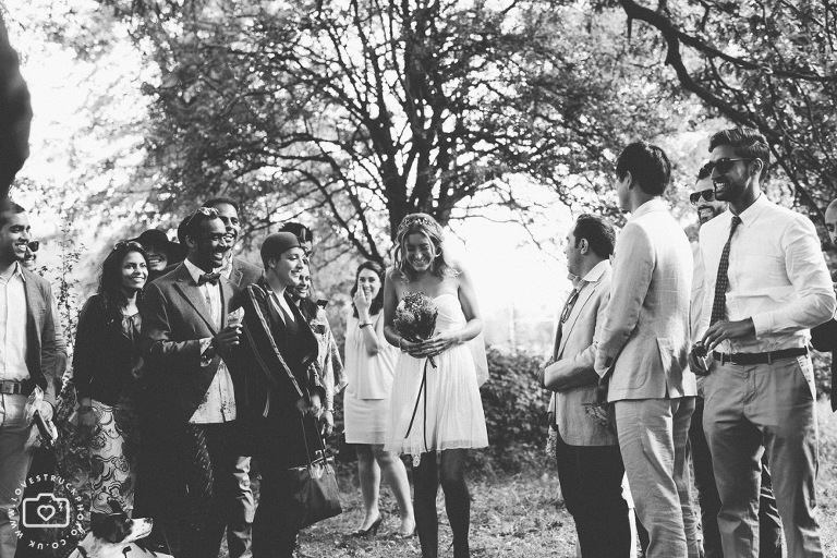 quirky outdoor london wedding, regents park wedding ceremony