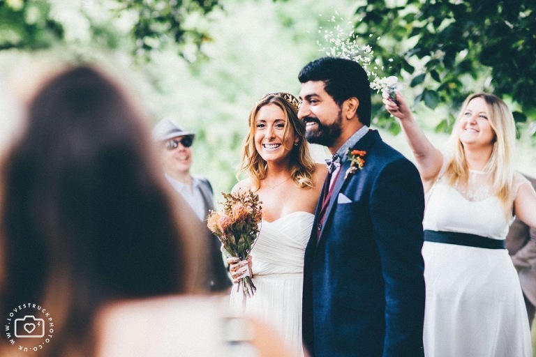 quirky outdoor london wedding, regents park wedding ceremony