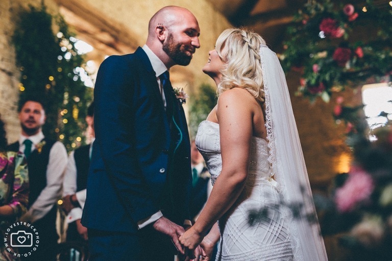 rustic barn wedding, cripps barn wedding, floral wedding ceremony