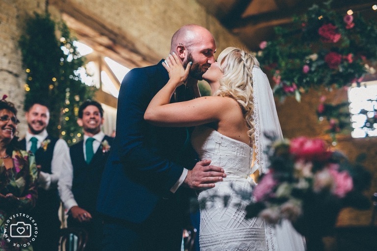 rustic barn wedding, cripps barn wedding, floral wedding ceremony